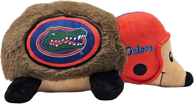NCAA Florida Gators Plush Hedgehog Toy for Dogs & Cats, Cool Soft Pet Toy for Fun and Interactive Play, Dog Chew Toy with Squeaker, Licensed Hot Pet Toy