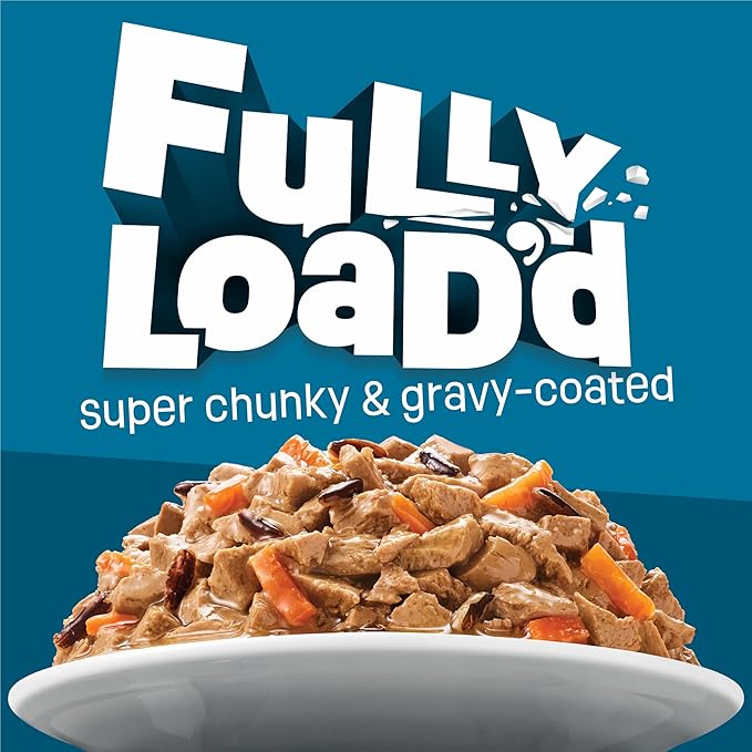 Purina Friskies Fully Load’d Wet Food for Cats with Salmon, Wild Rice, Carrots and Spinach in Sauce - 5.5 Ounce (Pack of 24)