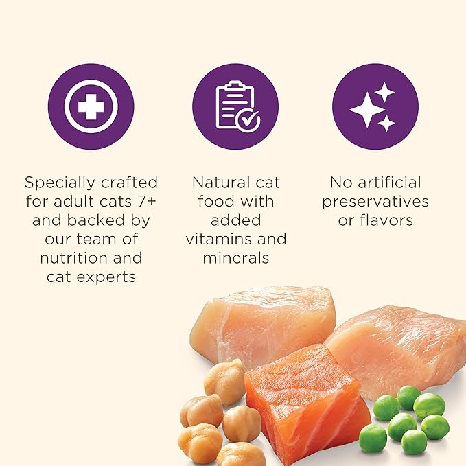Nutrish Senior Healthy Aging Dry Cat Food, Chicken, Chickpea and Salmon, 3 lb. Bag (Rachael Ray)