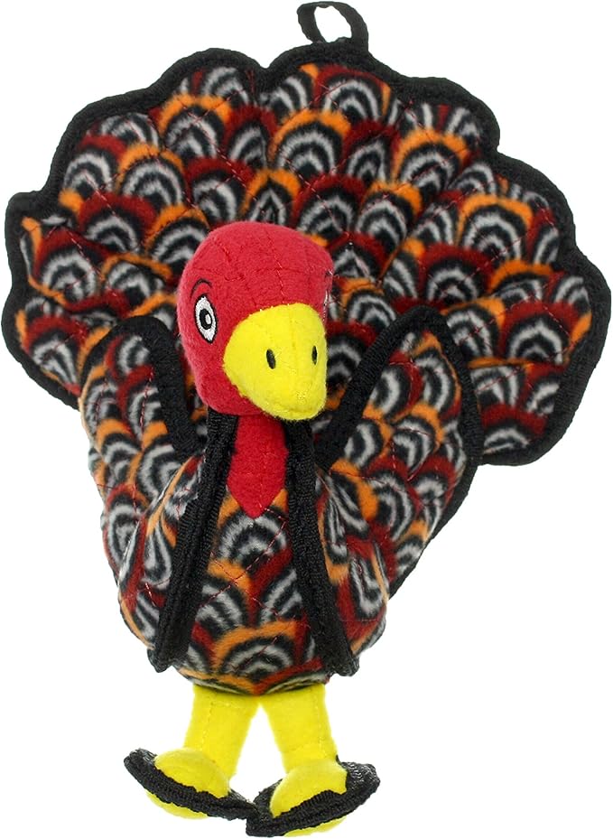 TUFFY - World's Tuffest Soft Dog Toy -Barnyard- Multiple Layers. Made Durable, Strong & Tough. Interactive Play (Tug, Toss & Fetch). Machine Washable & Floats. (Turkey, Jr 2 Pack)