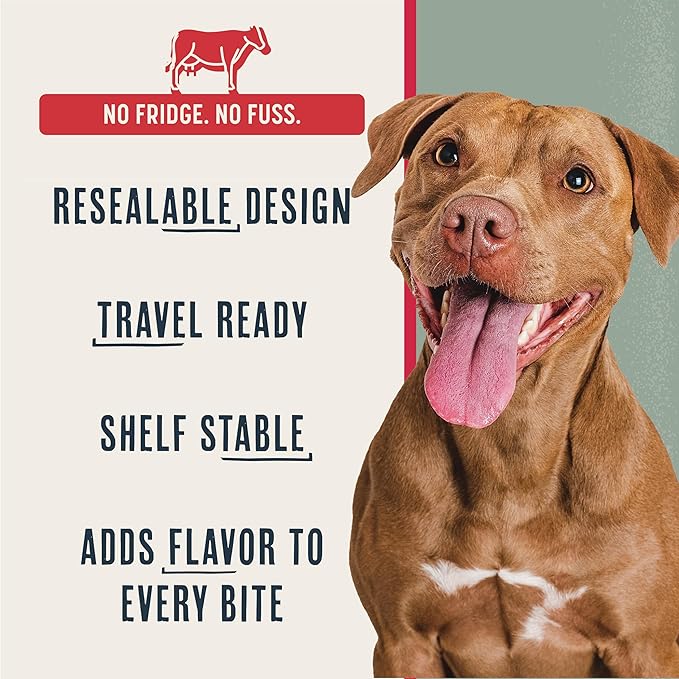 BEAUMONT BASICS Flavors Dog Food Topper, Freeze-Dried, Grain-Free, (3 Pack), 3.1 oz - Beef Recipe