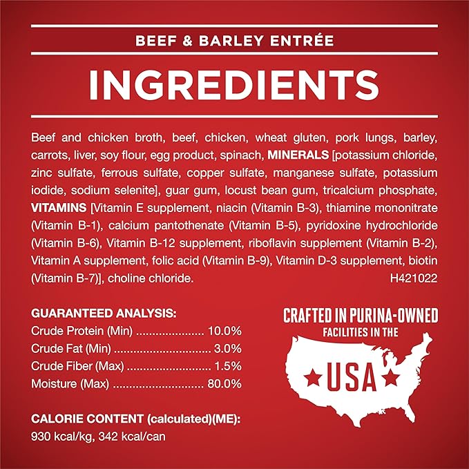 Purina ONE Tender Cuts in Gravy Chicken and Brown Rice and Beef and Barley Entrees High Protein Wet Dog Food Variety Pack - (Pack of 2) 13 oz. Cans