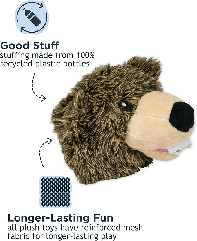Tall Tails 2-in-1 Fetch Ball Dog Toy, Grizzly