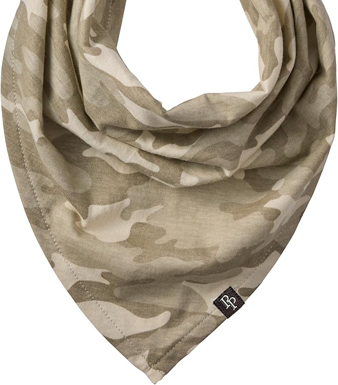 Pet Passion Bandit - THE PET Bandana 100% Organic Cotton Pet Bandanas Clothes for Small, Medium, Large Dogs, 3-Pack Sage Camo, X-Small/Small