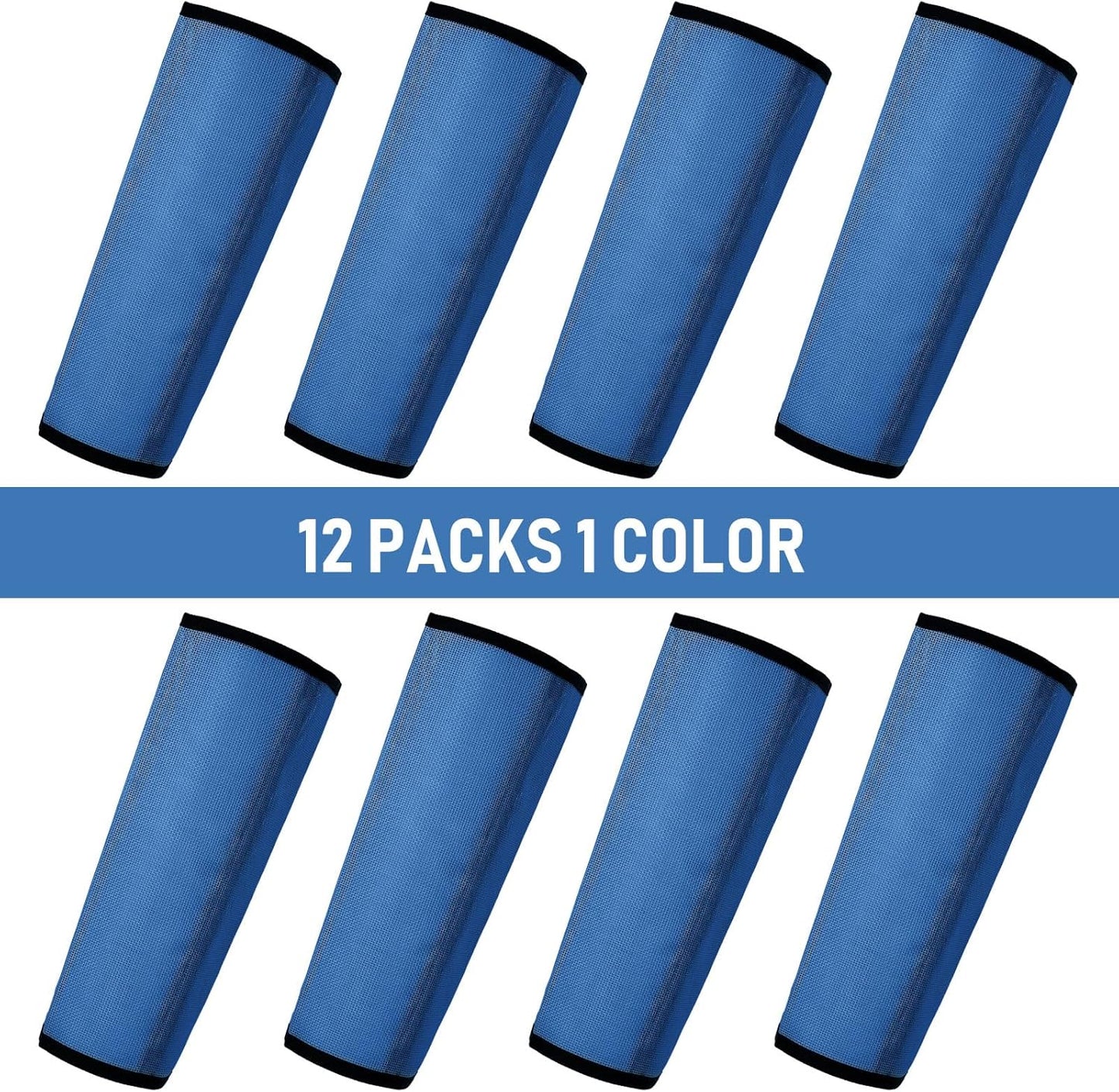 Jexine 12 Fly Boots for Horse Set of 12 Loose Breathable Mesh Horse Fly Sheets Protective Horse Leg Wraps Leggings for Preventing Flies and Mosquitoes Bites(Blue)