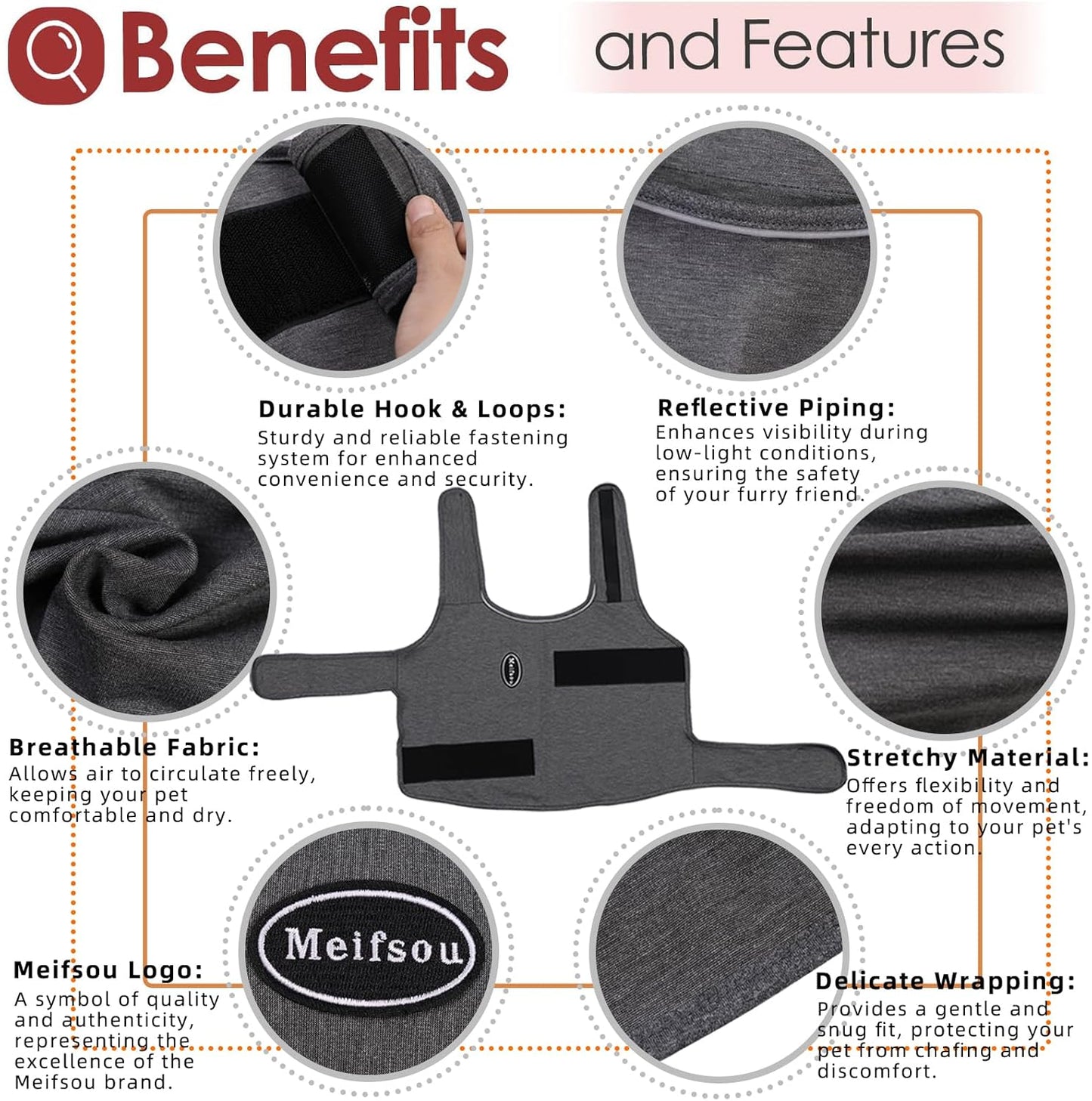 Dog Anxiety Vest - Thunder & Fireworks Calming Shirt for Dogs, Vet Visits & Separation - No Medicine or Training Required