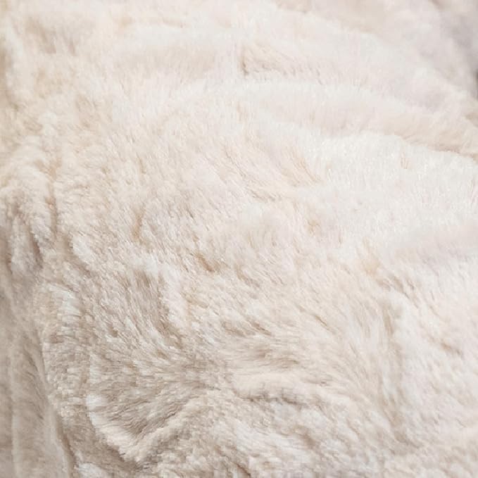 Best Friends by Sheri The Original Calming Donut Dog Bed for Medium Dogs up to 45 lbs, Lux Faux Fur, Oyster, Medium, 30" x 30"