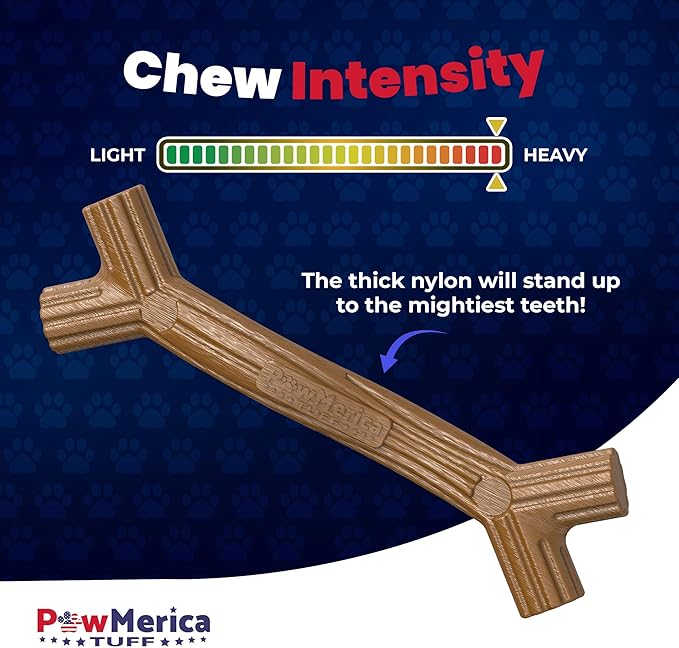 Stick – Indestructible Dog Toy for Aggressive Chewers – Durable Stick Toy for Chewing, Play & Gnawing – Helps Clean Teeth and Massage Gums – Pet-Safe & Made in USA (9 x 3 x 1.3 Inches)