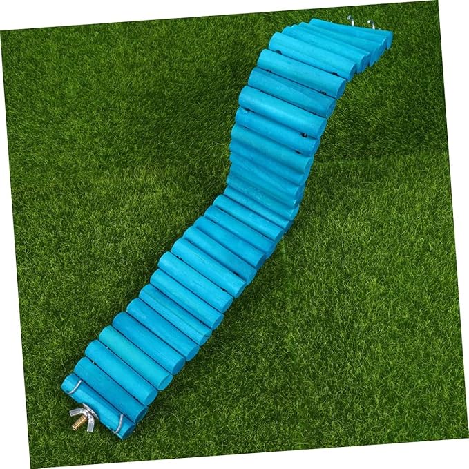 Hamster Ladder and Parrot Wooden Climbing Ladder, Round Wood Rainbow Staircase 6x40cm, Bird Cage Accessory for Small Pets and Squirrels