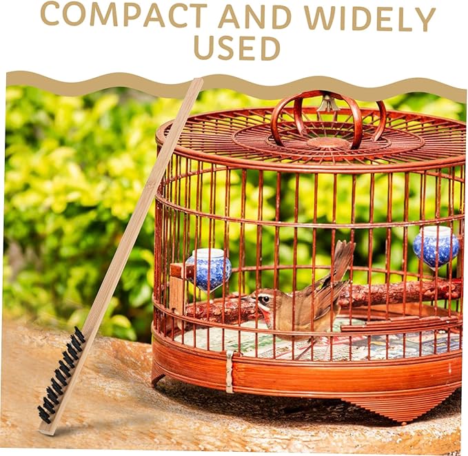 Toddmomy 2pcs Bird Cage Cleaning Kit Steel Brush Set Bird Droppings Cleaner Cage Cleaning Brush Set Chicken Coop Accessory