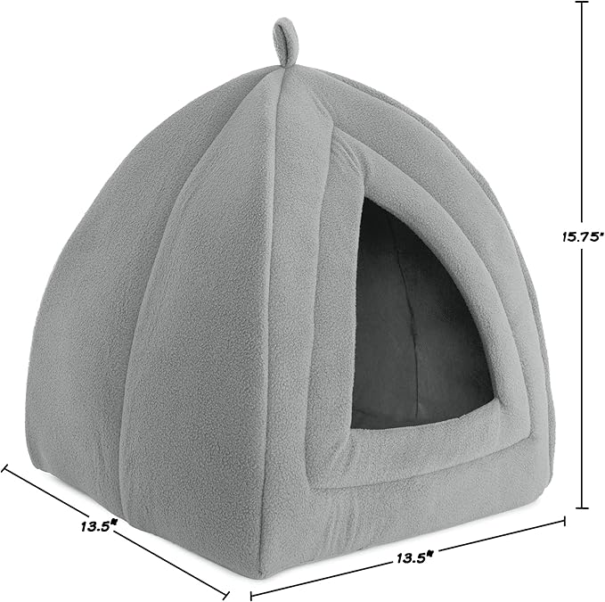 Cat House - Indoor Bed with Removable Foam Cushion - Pet Tent for Puppies, Rabbits, Guinea Pigs, Hedgehogs, and Other Small Animals by PETMAKER (Pack of 2)