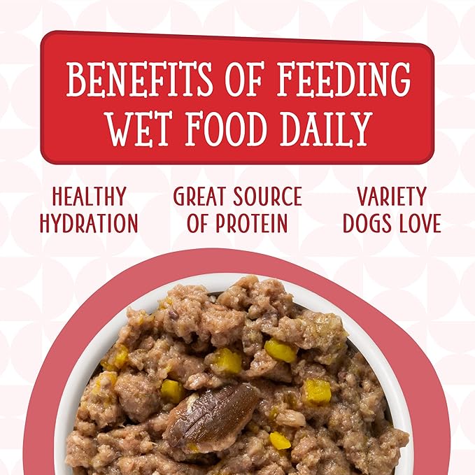 Weruva Dogs in the Kitchen, The Double Dip with Beef & Wild-Caught Salmon Au Jus Dog Food, 2.8oz Pouch (Pack of 12), Red