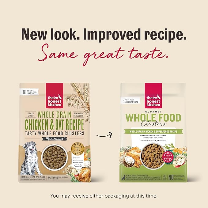 The Honest Kitchen Whole Food Clusters Whole Grain Chicken & Oat Dry Dog Food, 5 lb Bag