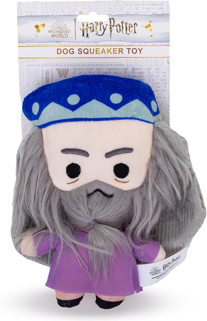 Buckle-Down The Wizarding World of Harry Potter Dog Toy, Dumbledore Charm Full Body Pose Pet Toy, Plush