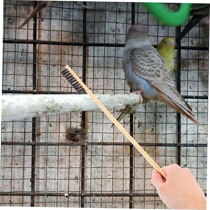 UPKOCH 2pcs Bird Cage Cleaning Brush Set Droppings Shovel Cleaning Brush for Efficient Pet Bird Cage Maintenance Essential Tool for Small and
