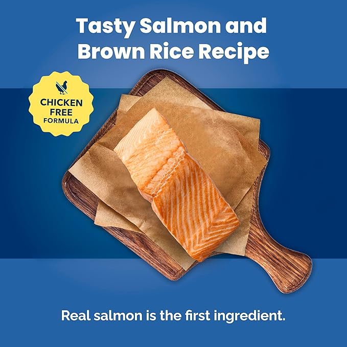 Blue Buffalo Life Protection Formula with LifeSource Bits, Senior 7+ Dry Dog Food, Salmon and Brown Rice Recipe, Chicken Free Formula, 15 lb. Bag