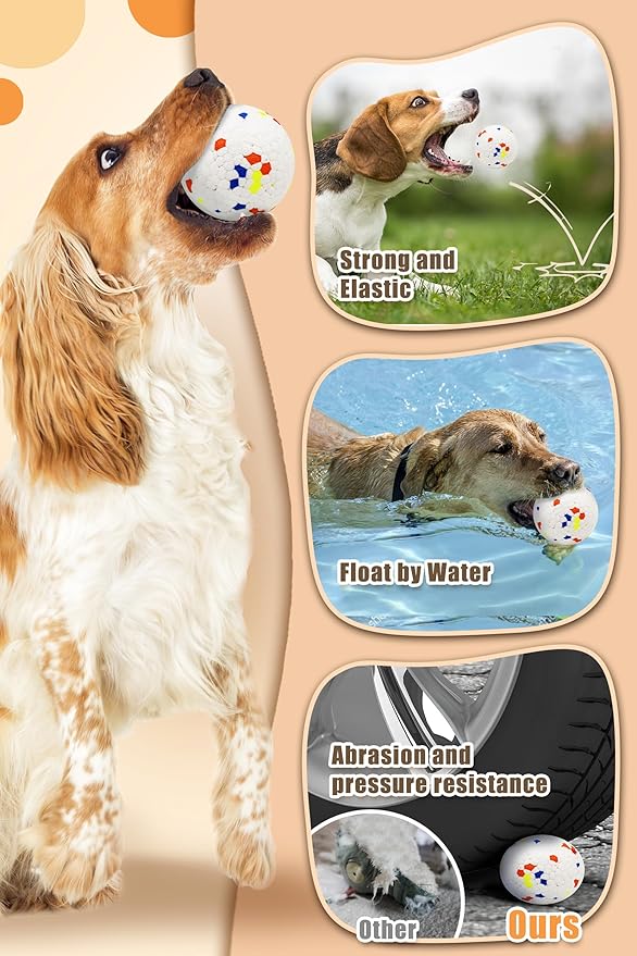 Moonorange Dog Pet Food Treat Feeder Chew Tooth Cleaning Ball Dog Toy Ball, Nontoxic Bite Food Ball Dogs Cats Training Exercise Toy, Exercise Game IQ Training Ball-Feeder Toy (with White Ball)