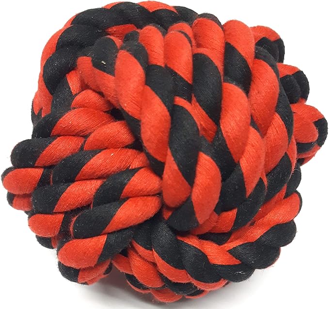 Multipet International 29002 Medium Nuts For Knots Dog Toy - Assorted Colors - Pack of 3