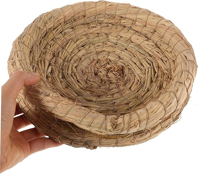 Abaodam 5pcs Rabbit Straw Nest Bed Small Animal Bedding Birdcage Accessories Home Decor