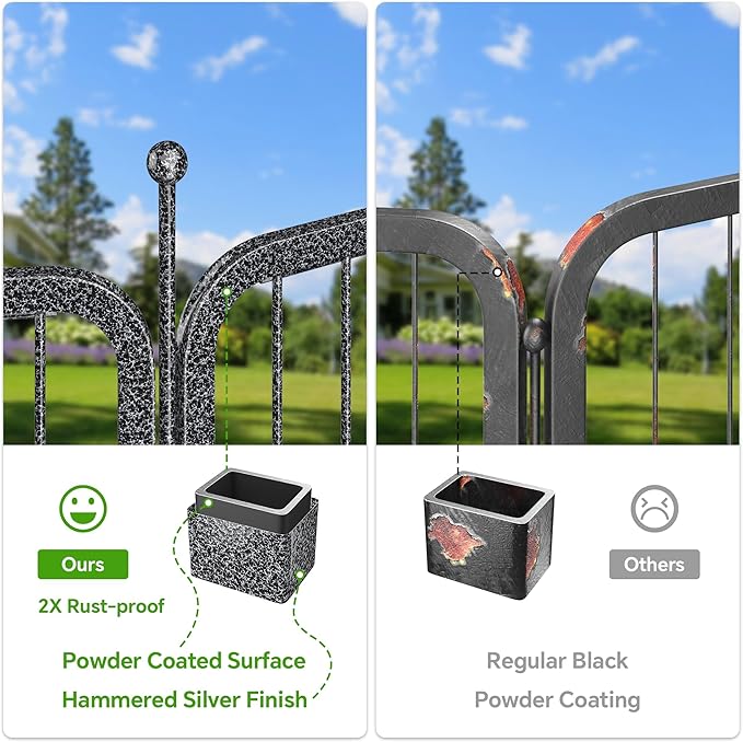 Mr IRONSTONE Dog Playpen with Anti-Rust Coating – 32" Height 16 Panels Portable & Foldable Indoor/Outdoor Pet Fence for Large, Medium, or Small Dogs – Durable Exercise Pen