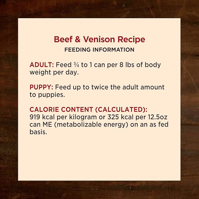 Wellness CORE Hearty Cuts Adult Canned Wet Dog Food, Grain Free, Natural, Beef and Venison Recipe, 12.5 oz, Pack of 12 Cans