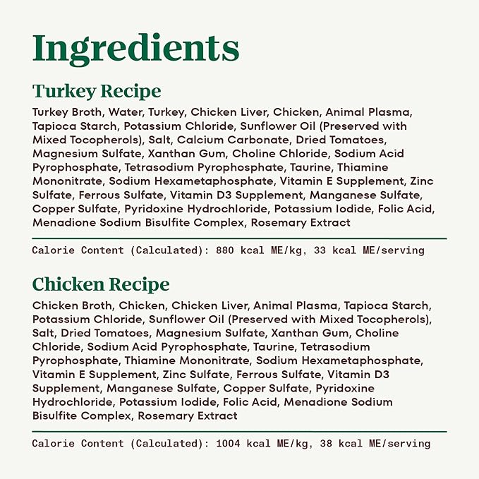 Nutro Perfect Portions Wet Cat Food Gravy Cuts Variety Pack, Cat Food Wet Recipe, Turkey or Chicken Recipe, 2.6 oz. Twin-Pack Trays, 12 Pack