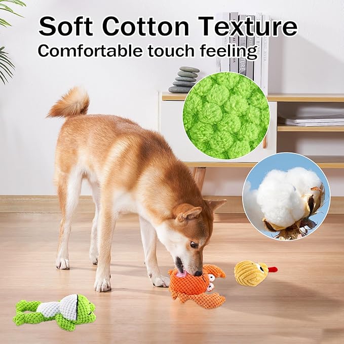 Stuffed Animal Cat Chew Squeaky Toy Medium Interactive Soft Cotton Dog Horse Toys for Companionship Training Birthday Reward Gift
