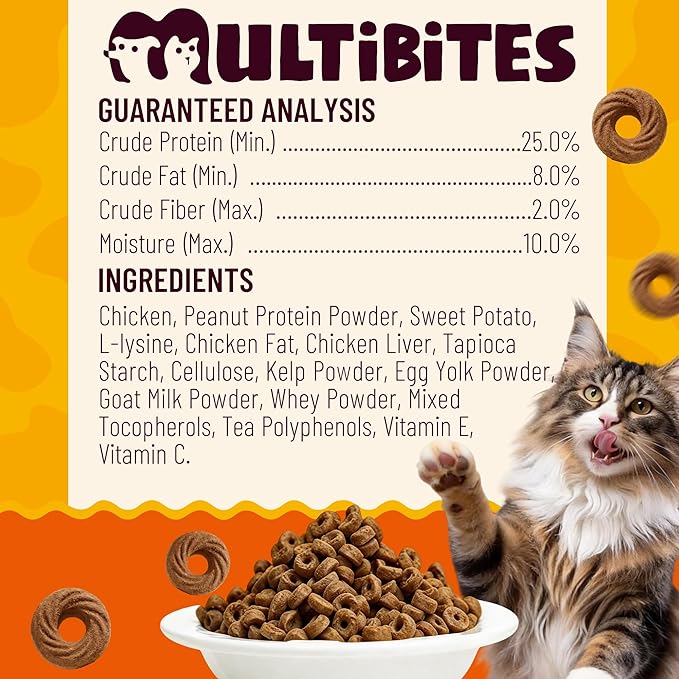 9 oz L-Lysine Cat Treats L-Lysine for Cats Chicken Flavor Cat Training Treats Cat Immune Support Healthy Cats Snacks