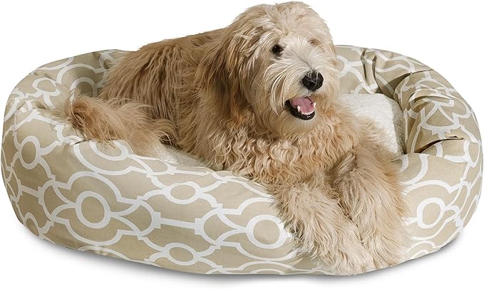 Majestic Pet Athens Sherpa Bagel Bed, 32", Navy