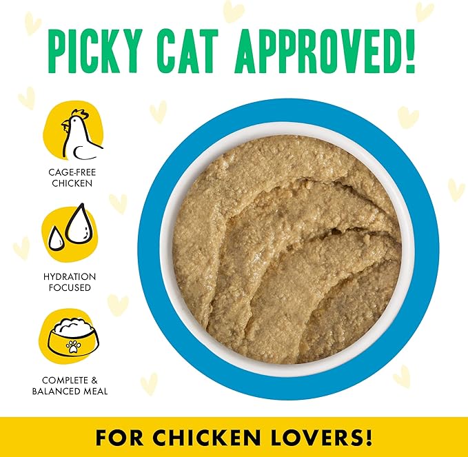 B.F.F. PLAY - Best Feline Friend Paté Lovers, Aw Yeah!, Chicken Cherish with Chicken, 3oz Pouch (Pack of 12)