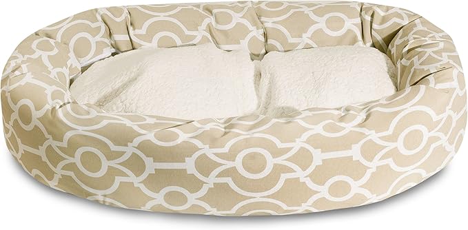 Majestic Pet 32" Athens Sand Sherpa Bagel Bed