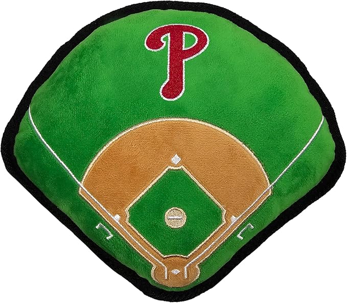 Pets First MLB Philadelphia Phillies Baseball Field Tough Toy for Dogs, Best MLB Dog Toy with Team Logo