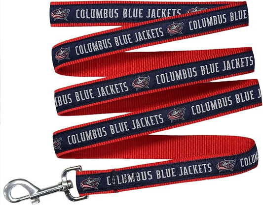 Pets First NHL Columbus Blue Jackets Leash for Dogs & Cats, Walk Cute & Stylish! The Ultimate Hockey Fan Leash!, Large (6 ft Long x 1 in Width) (CBJ-3031-LG)