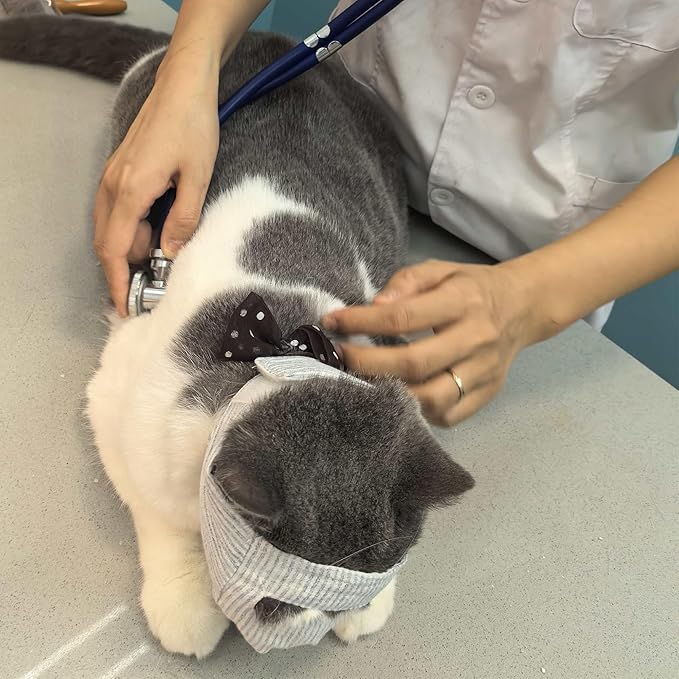 Cat Muzzle for Eye Drops, Adjustable Anti-Bite Cat Mouth Mask for Nail Clipping Eyes Open-S