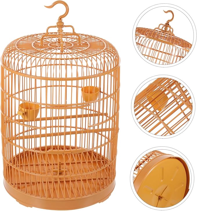 HANABASS Hanging Bird Cage for Small Pets Construction Spacious Design for Parakeets and Cockatiels Safe and Stylish Decorative Birdcage for Home Use