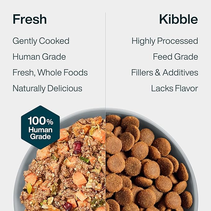 JustFoodForDogs Frozen Fresh Dog Food, Complete Meal or Dog Food Topper, Venison & Squash Human Grade Dog Food Recipe, 18 oz (Pack of 21)