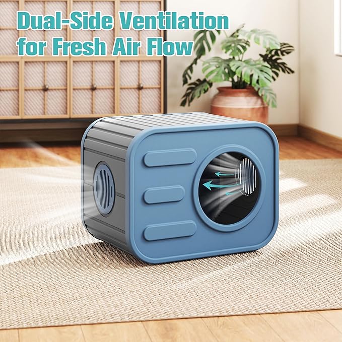 Outdoor Cat House Weatherproof with Camera-Shaped Design,Sturdy Resin Outside Cat Shelter, Insulated Cat House Outdoor for Patio