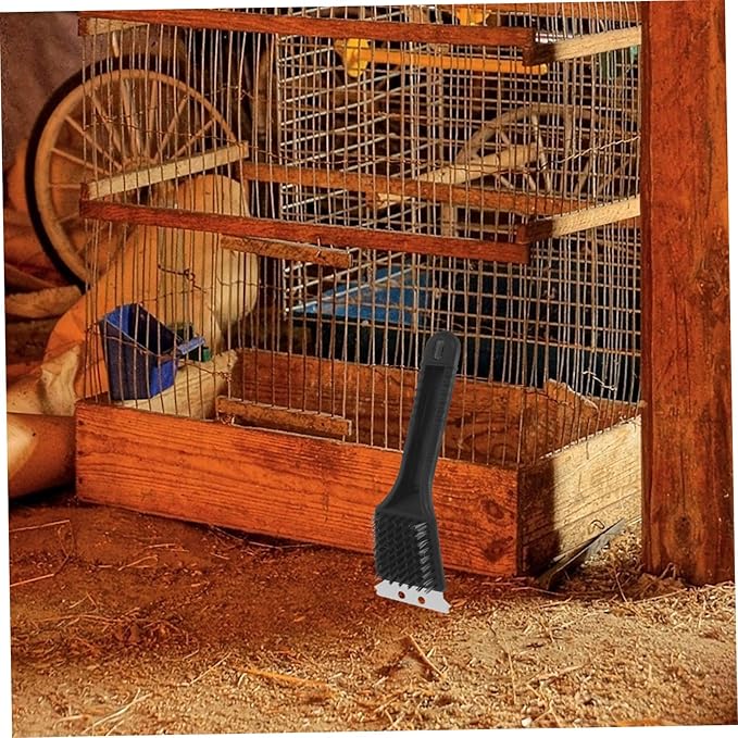 Bird Cages Sanitation Tool Multi-Function Birdcage Cleaning Brush Steel Shovel