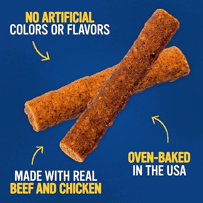 Blue Dog Bakery Protein Jerky Sticks | Medium, Soft Beef Flavor Chew Sticks | Natural Healthy Dog Treats, 6 oz (Pack of 8)