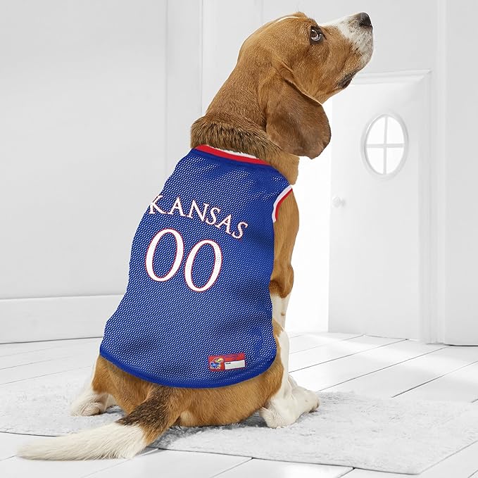 Pets First KU-4020-XS Kansas Basketball Jersey, Multicolor, One Size