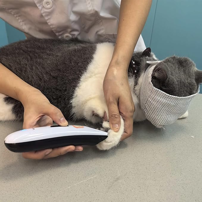 Cat Muzzle for Biting, Adjustable Soft Cat Face Mask for Grooming, Nail Trimming, Ear Cleaning & Vet Visits, Breathable Anti-Bite Muzzle for Aggressive Cats, Secure Pet Mouth Cover(Cover S)