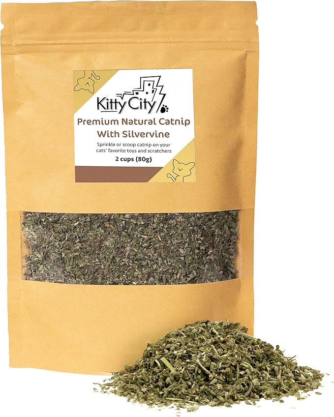 Kitty City Cat Premium Natural Catnip Collection, Catnip With Silvervine