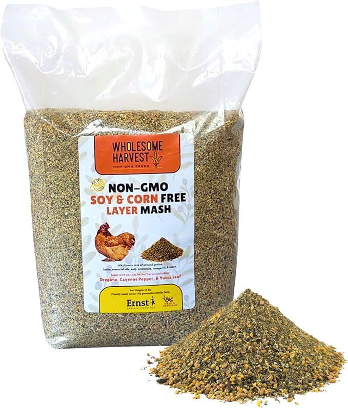 Non-GMO Soy Free-Corn Free Whole Grain Layer Mash (10 lb)