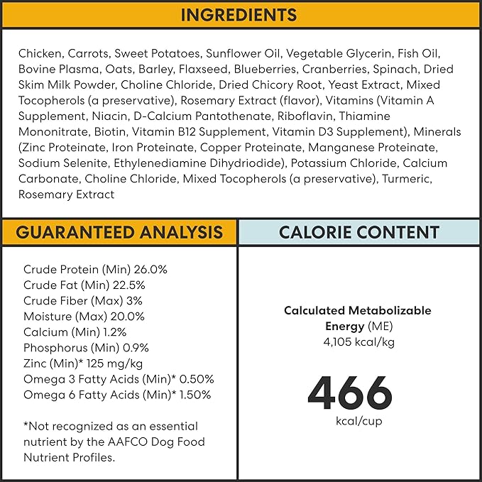 The Pets Table Chicken & Sweet Potato Air Dried Dog Food, 1 lb / 16 oz Bag