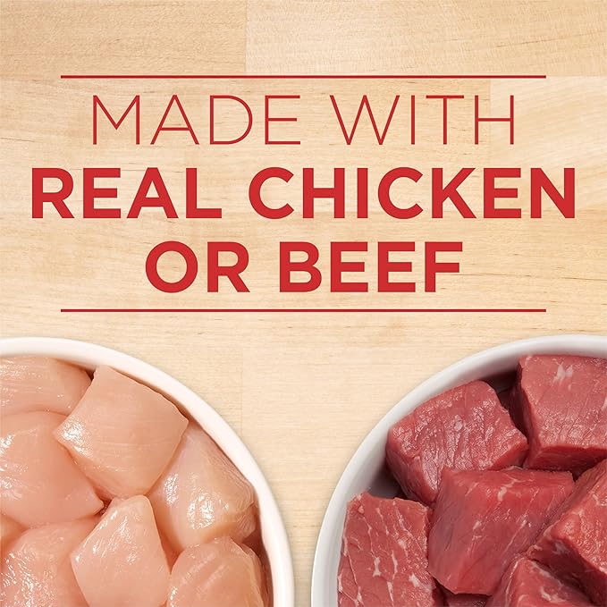 Purina ONE Tender Cuts in Gravy Chicken and Brown Rice and Beef and Barley Entrees High Protein Wet Dog Food Variety Pack (Pack of 12)