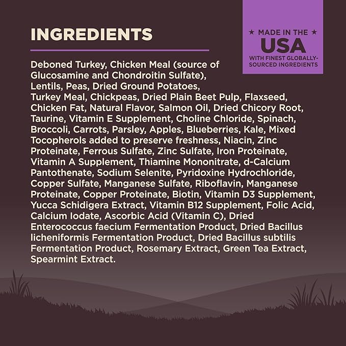 Wellness CORE Age Advantage Senior Dry Dog Food, Grain Free Kibble, Natural, High Protein, Turkey and Chicken Recipe, 4 lb Bag