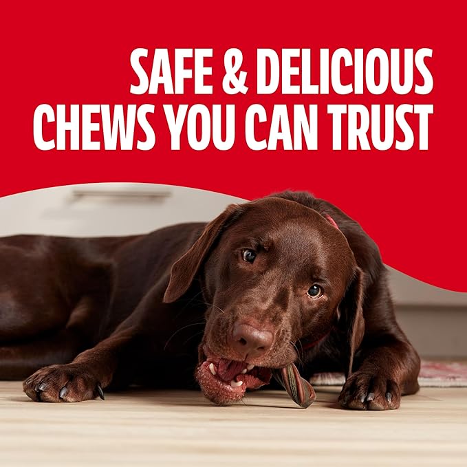 Milk-Bone Comfort Chews, Dog Treats with Unique Chewy Texture and Real Beef, 3 Chews (Pack of 5)