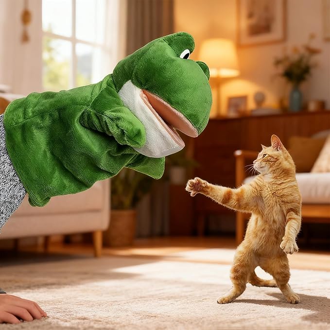 Interactive Cat Play Glove for Wrestling - Padded Cat Kick Stick Sleeve with Organic Catnip - Anti-Scratch Cat Toy for Aggressive Play,Boxing Glove Toy for Pet Kitten Small Dog Indoor