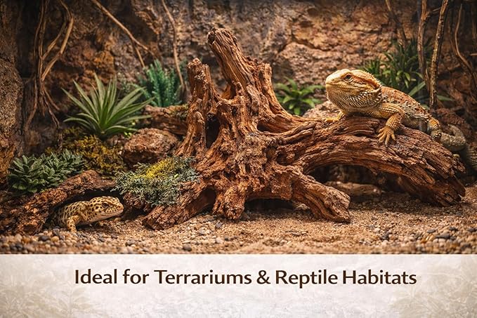 Azil Natural Driftwood 6'' - 8''(3pcs) Perfect Aquarium Decoration! Ideal for Fish Tanks, Freshwater Aquariums, terrariums, aquascaping, hardscaping,Aquatic Plants.