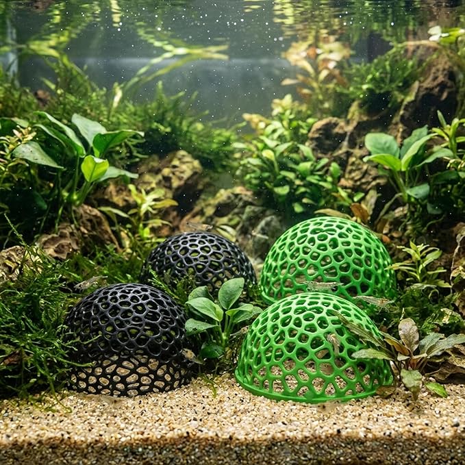 4Pcs Shrimp Hides for Aquarium, Creating Natural Habitat Environments for Breeding Shrimp Colonies and Reducing Aquatic Pet Stress, Ideal for Tropical Fish and Shrimp Keepers